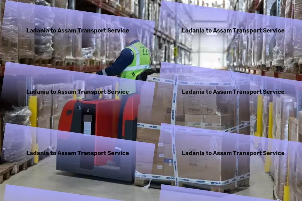 Ladania to Assam Transport Secure goods transportation