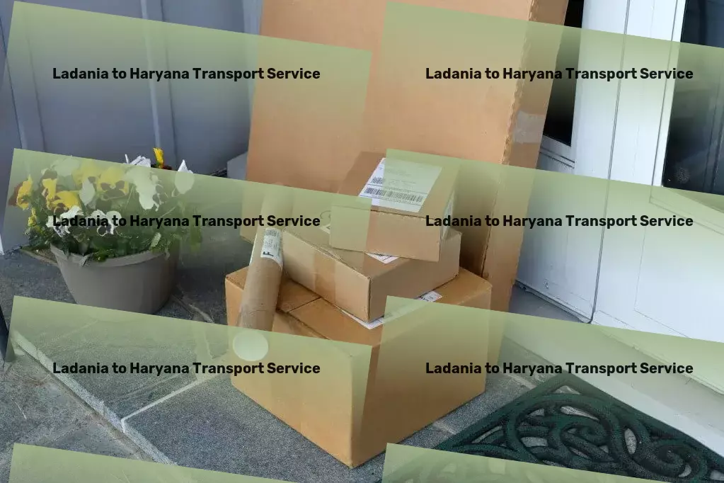 Ladania to Haryana Transport Nationwide parcel transport